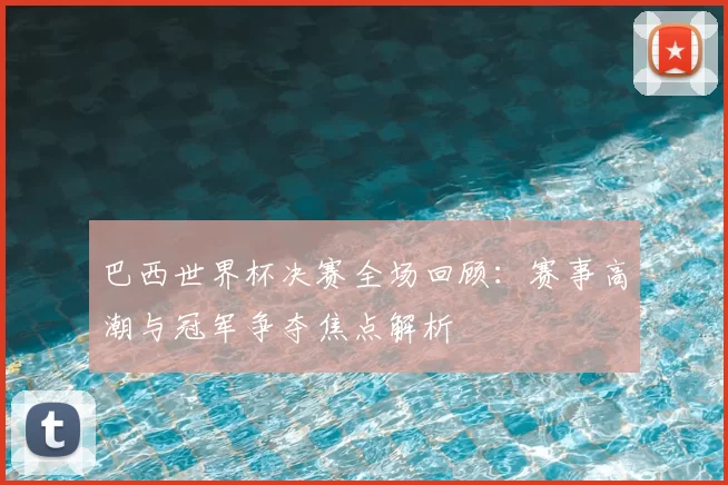 巴西世界杯决赛全场回顾：赛事高潮与冠军争夺焦点解析